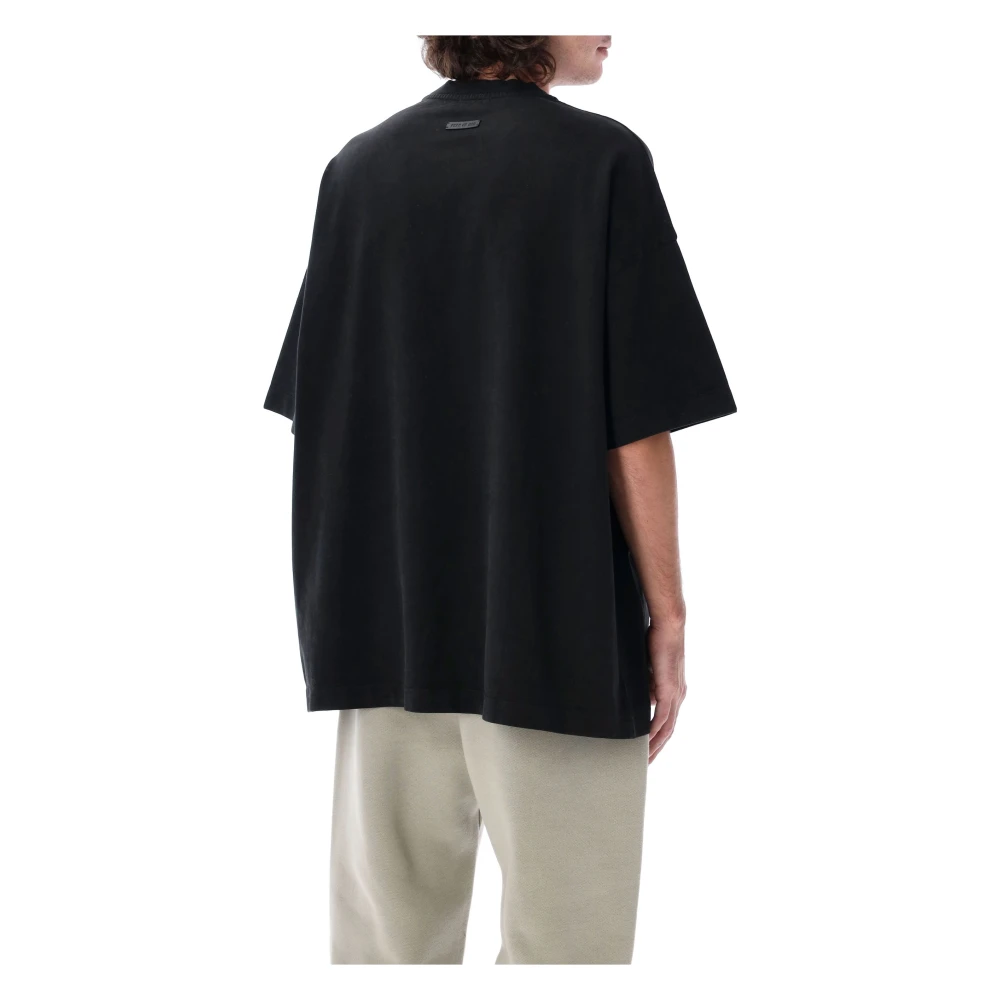 Fear Of God Zwarte Katoenen T-shirt met Iconisch Logo Black Heren