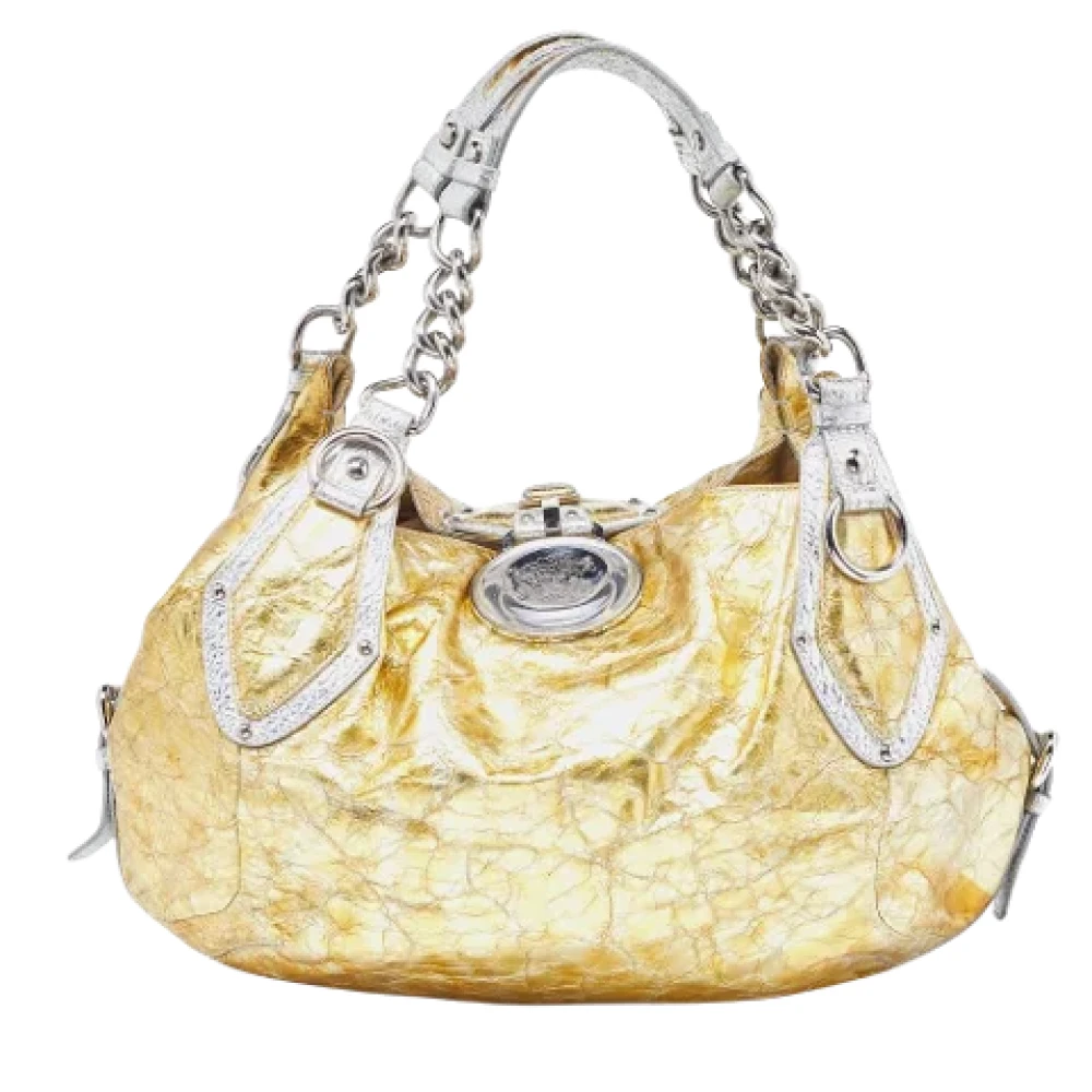 Versace Pre-owned Leather handbags Yellow Dames