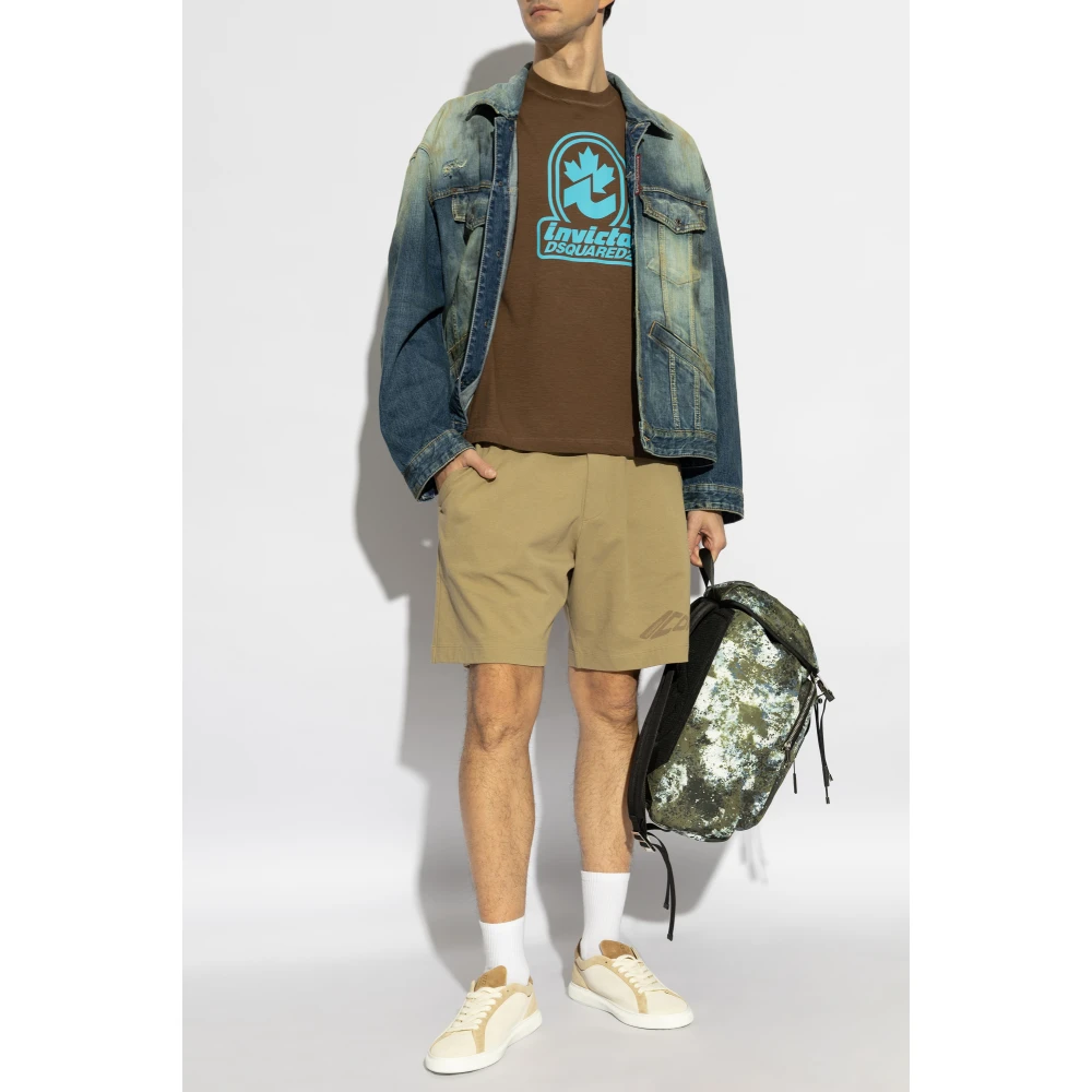 Dsquared2 T-shirt capsule 'Invicta' Brown Heren