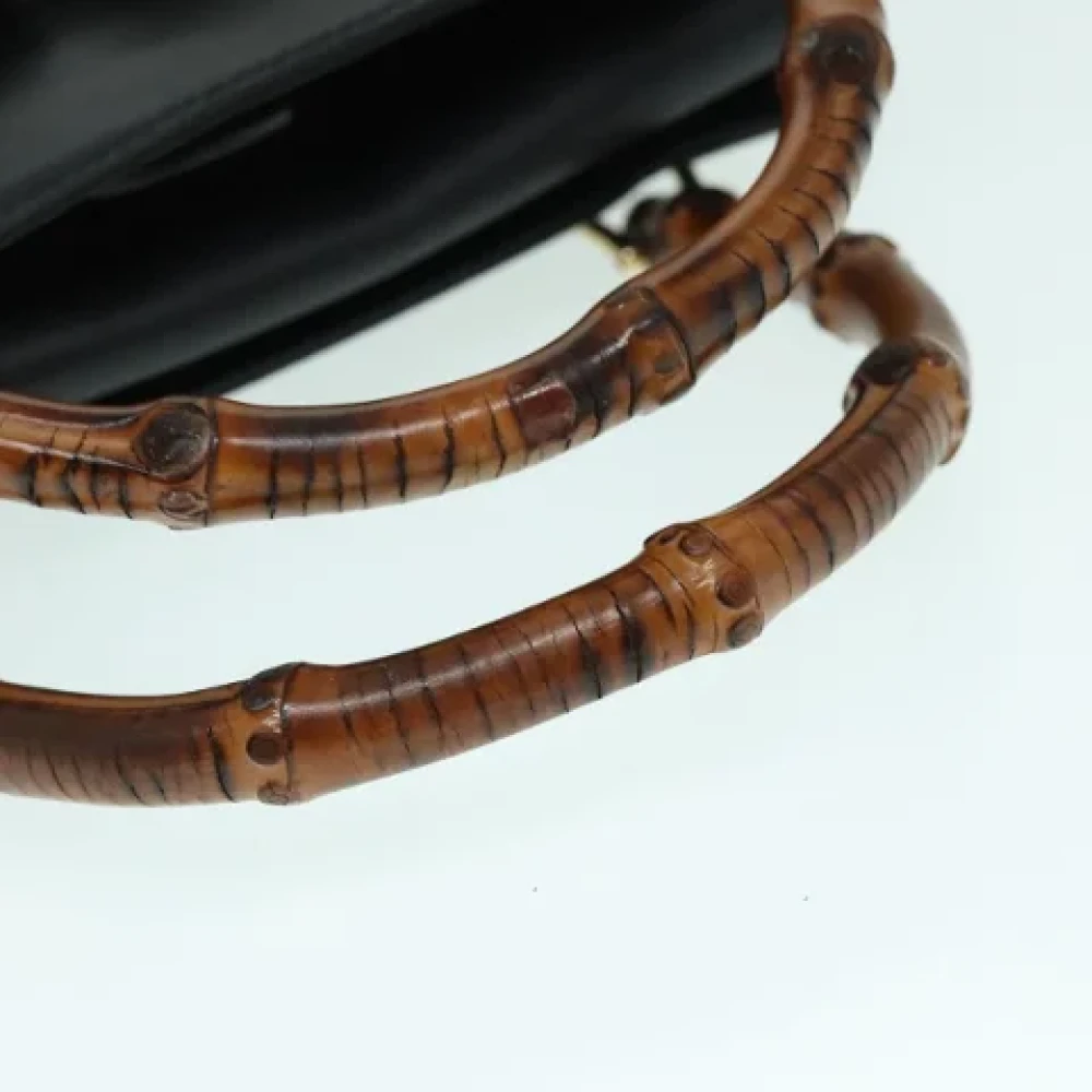 Gucci Vintage Pre-owned Leather handbags Black Dames