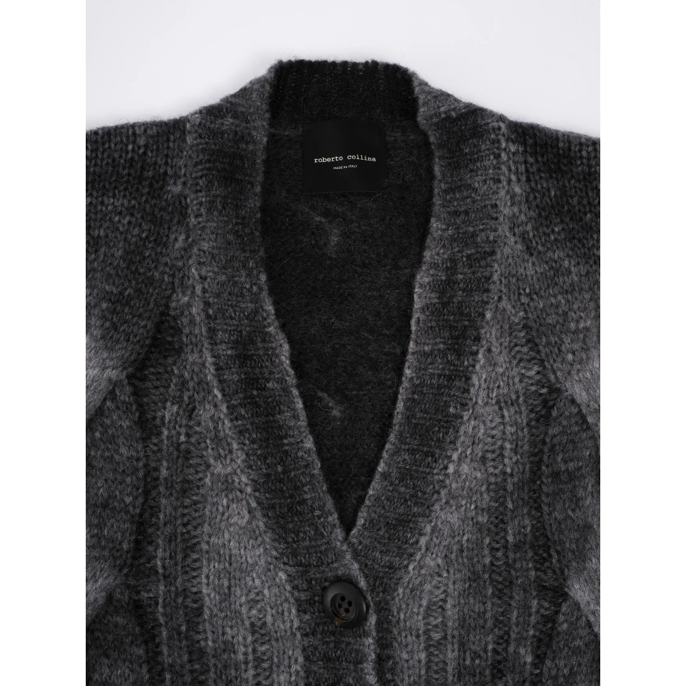 Roberto Collina Kabelgebreide Vest Black Heren