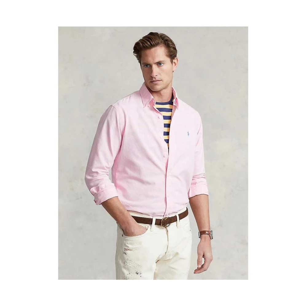 Ralph Lauren Roze Oxford Overhemd Slim Fit Pink Heren