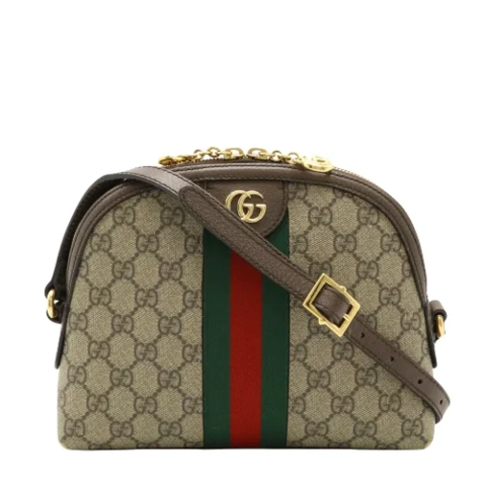 Gucci Vintage Pre-owned Canvas gucci-bags Beige Dames