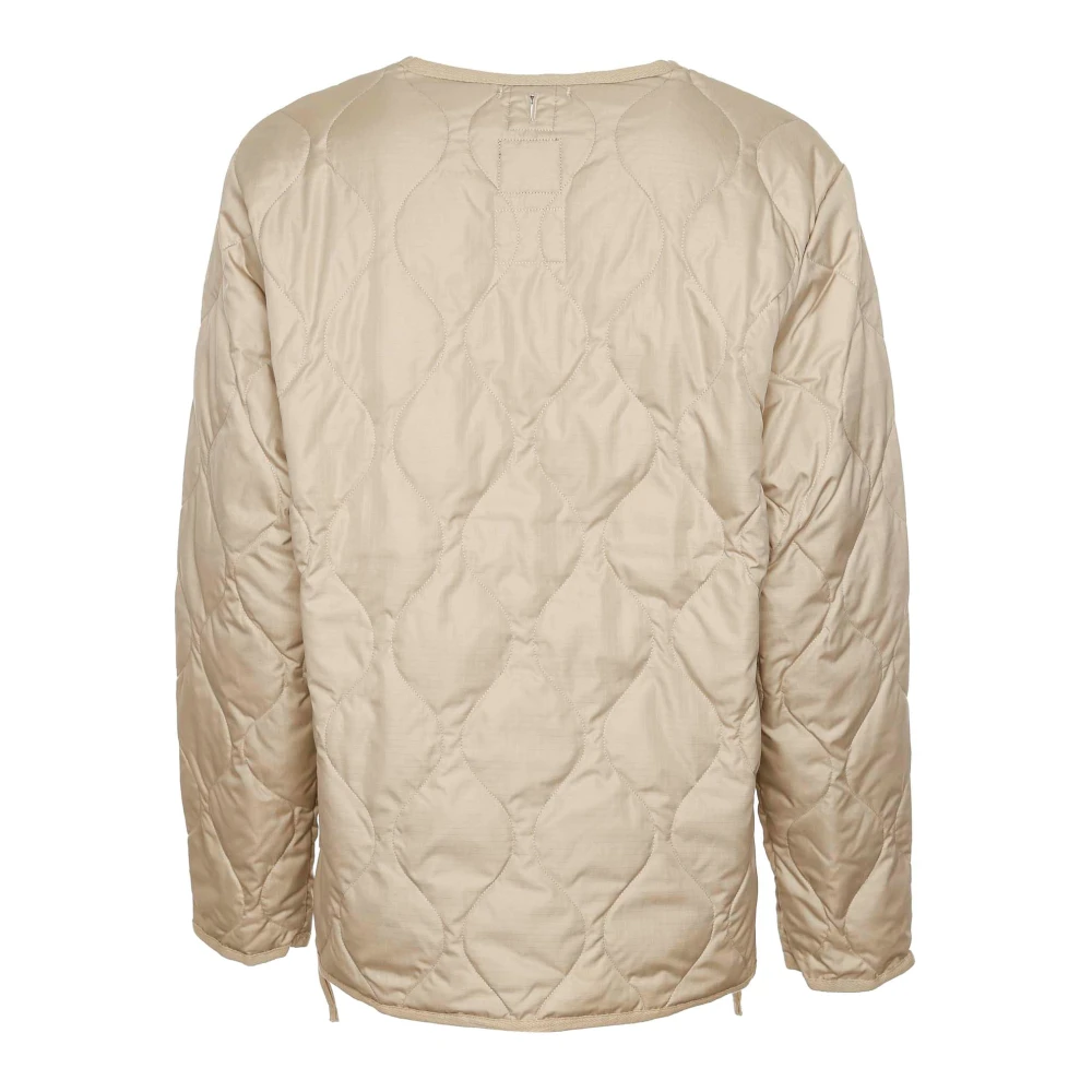 Taion Gewatteerde V-hals jas Beige Heren