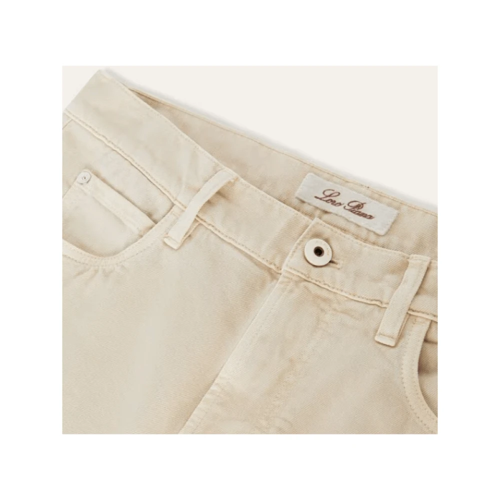 Loro Piana Beige Five-Pocket Cashmere Broek Beige Heren