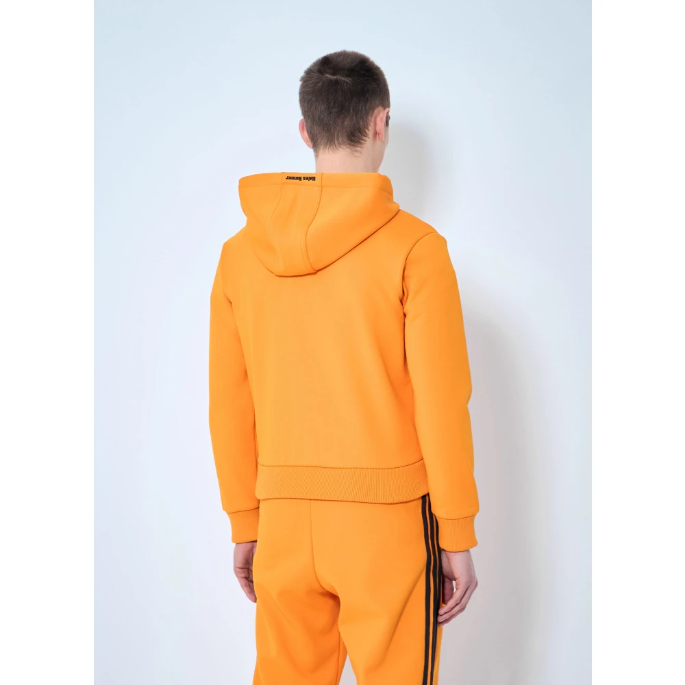 Adidas Logo Zip-Up Hoodie Sweatshirt Orange Heren