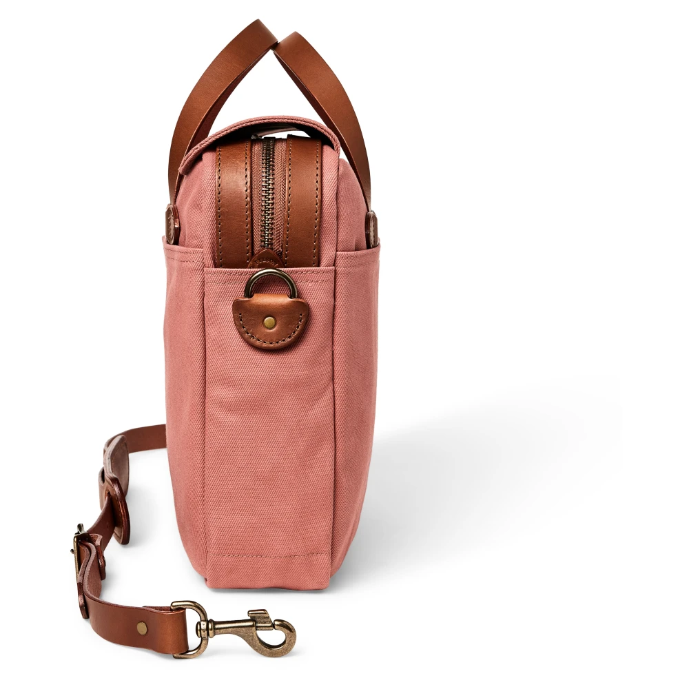 Filson Stevige Twill Leren Aktetas Brown Unisex