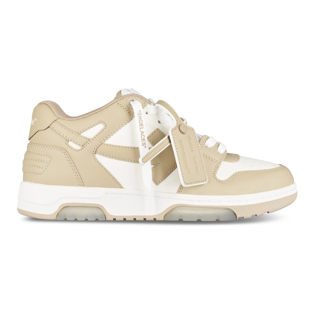 Off White Men's Beige Sneakers, 11 Uk, Out Of Office Trainers