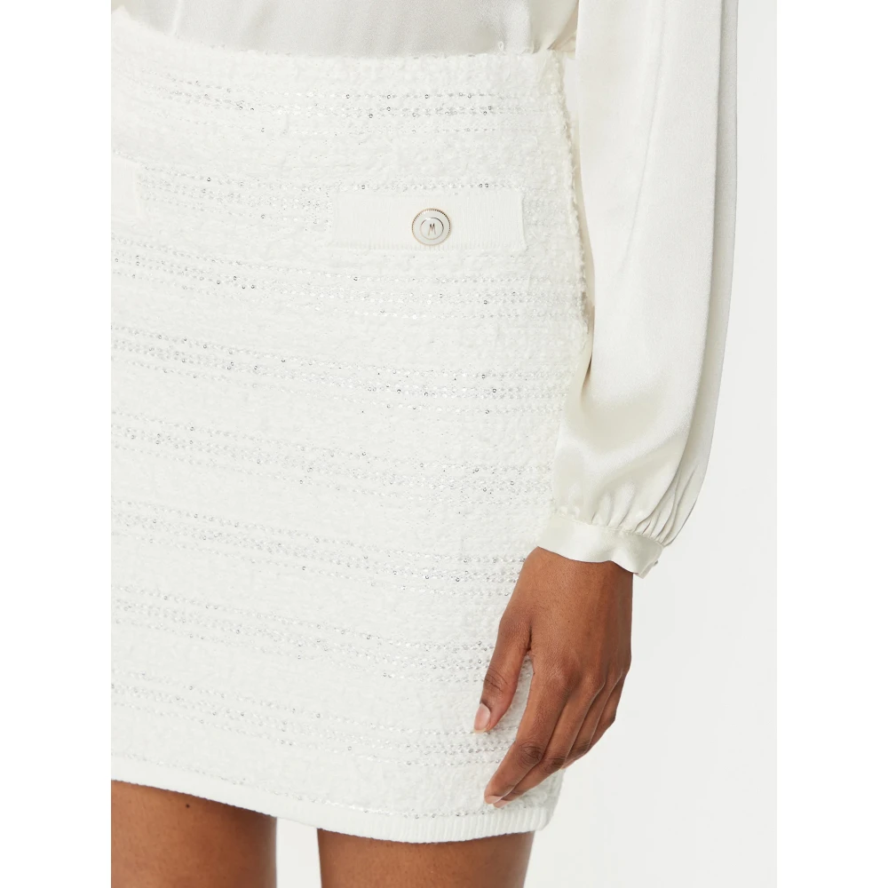 Guess Sequin Bouclé Minirok White Dames