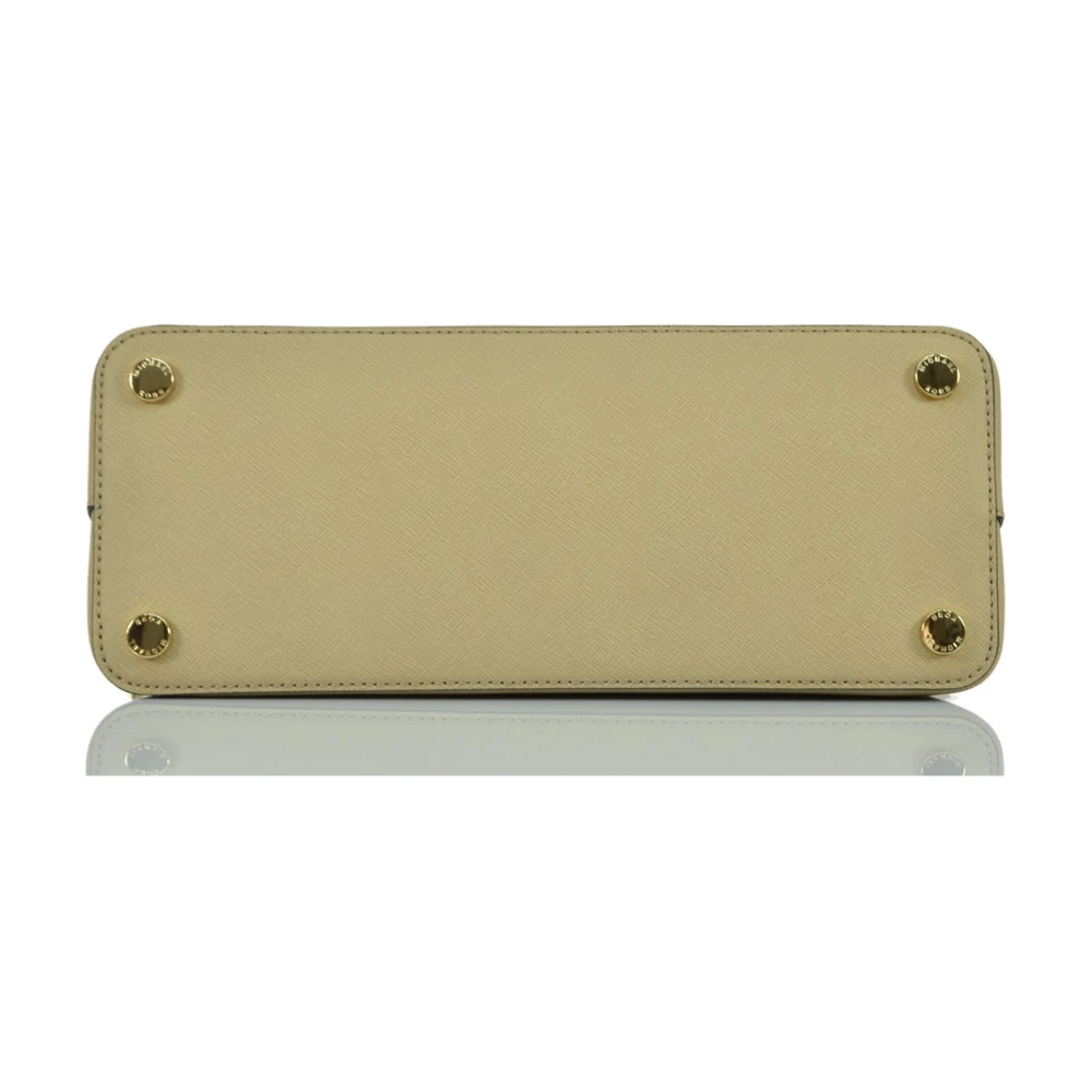 Michael Kors Emmy Large Dome Schoudertas Beige Dames