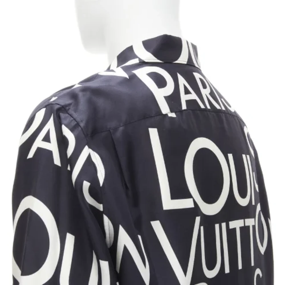 Louis Vuitton Vintage Pre-owned Silk tops Blue Dames