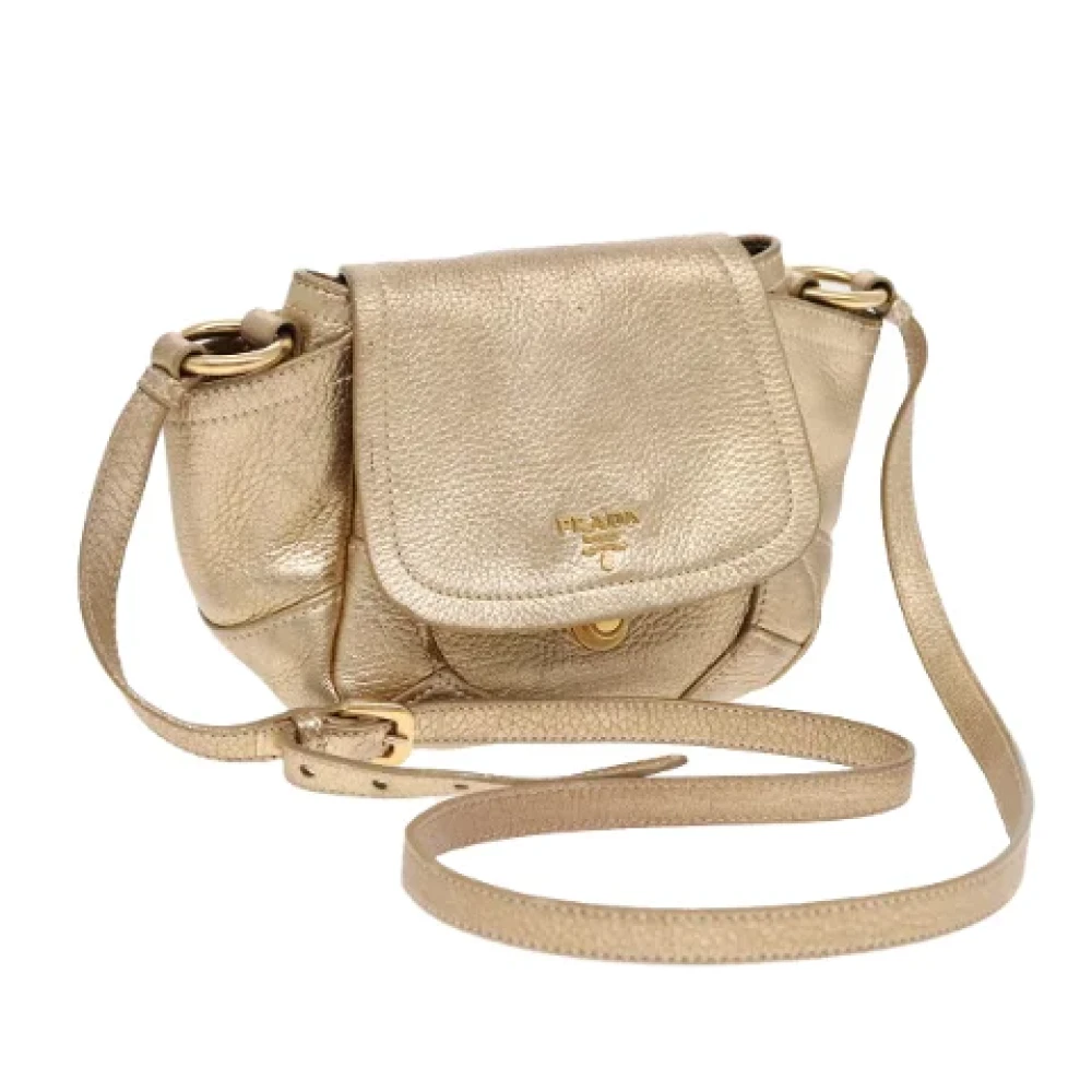Prada Vintage Pre-owned Leather prada-bags Yellow Dames