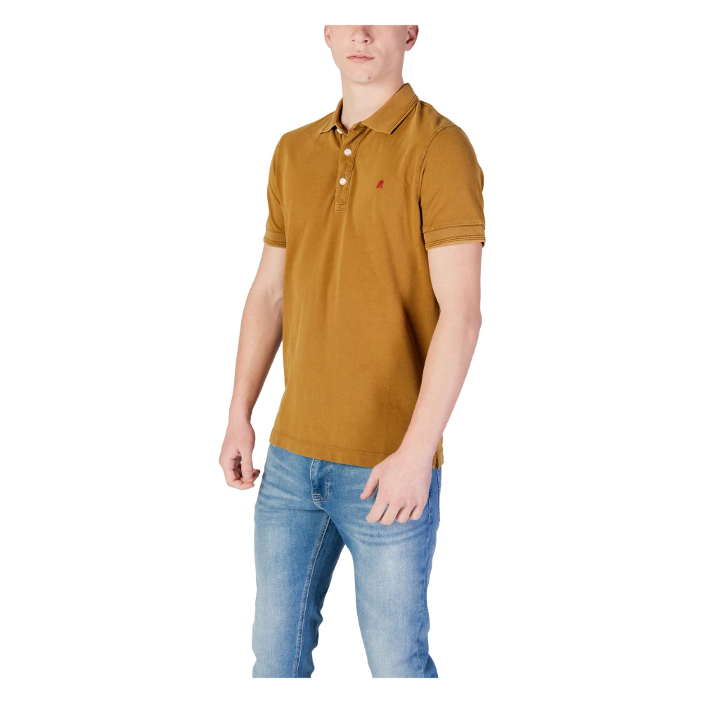 Replay Geel Effen Poloshirt Yellow Heren