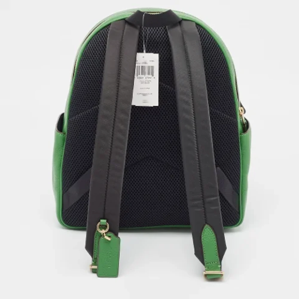 Coach Pre-owned Leather backpacks Green Dames