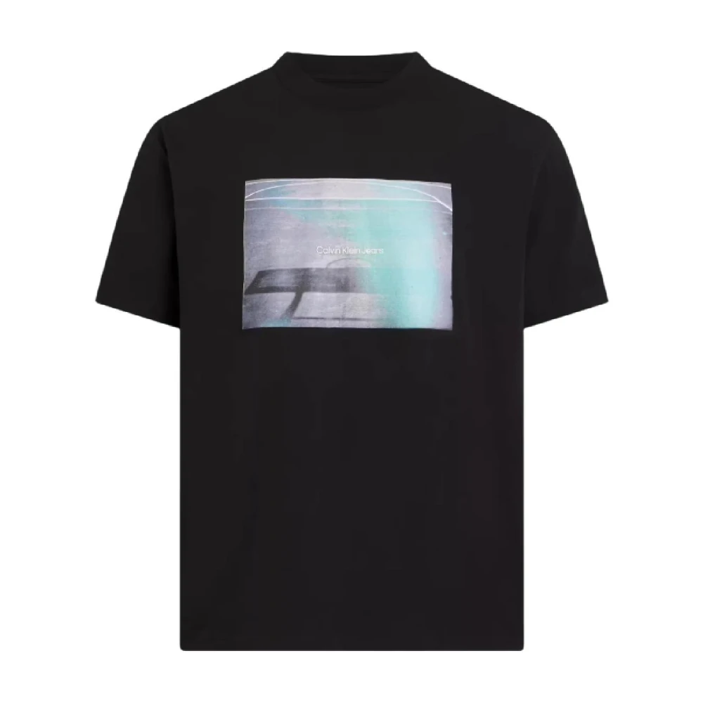 Calvin Klein Basketbalveld T-shirt Black Heren