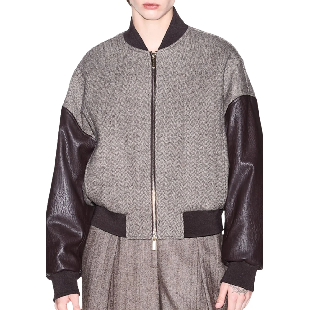 Armani Exchange , Bomber Jackets, Female, Gray, M, Bomber Jackets