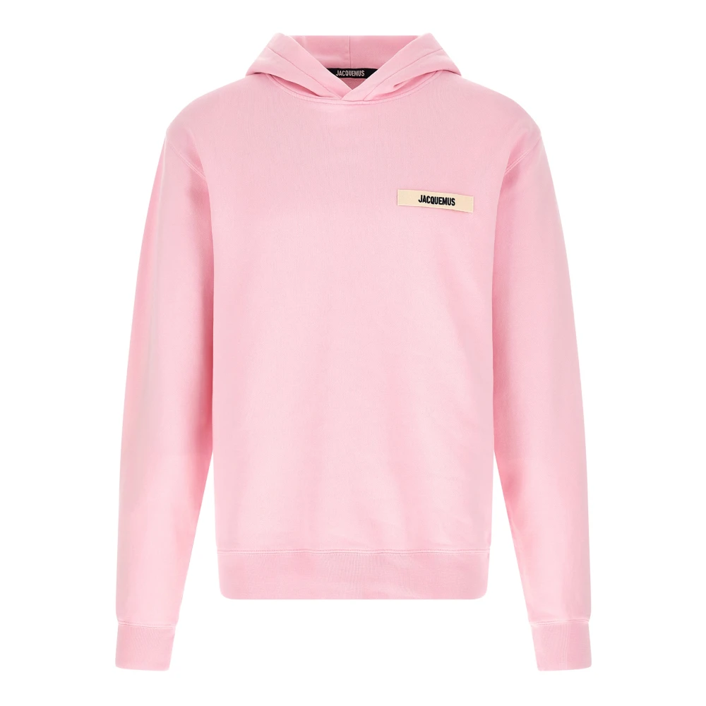 Jacquemus Men's Pink Le Hoodie Gros-Grain - Hoodies - L - Sweatshirts & Hoodies