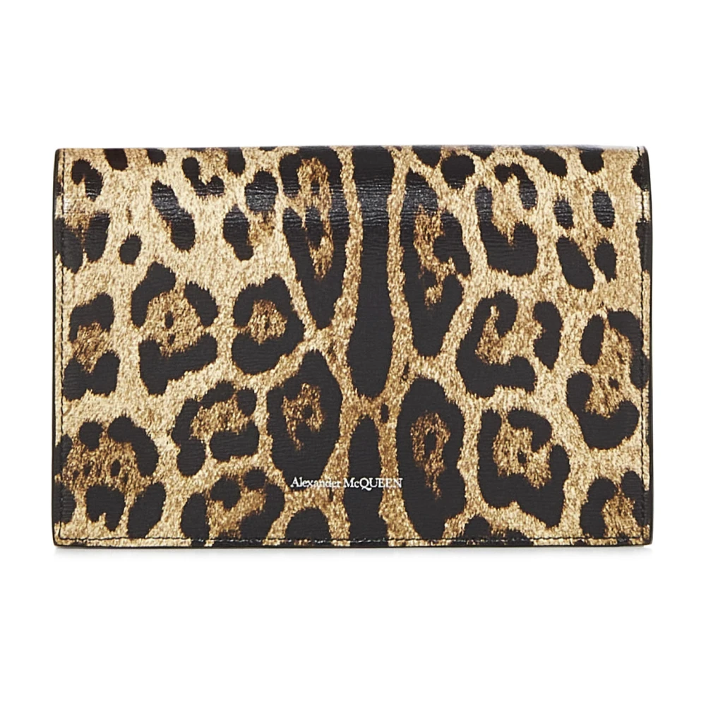 alexander mcqueen Luipaardprint Overslag Schoudertas Beige Dames