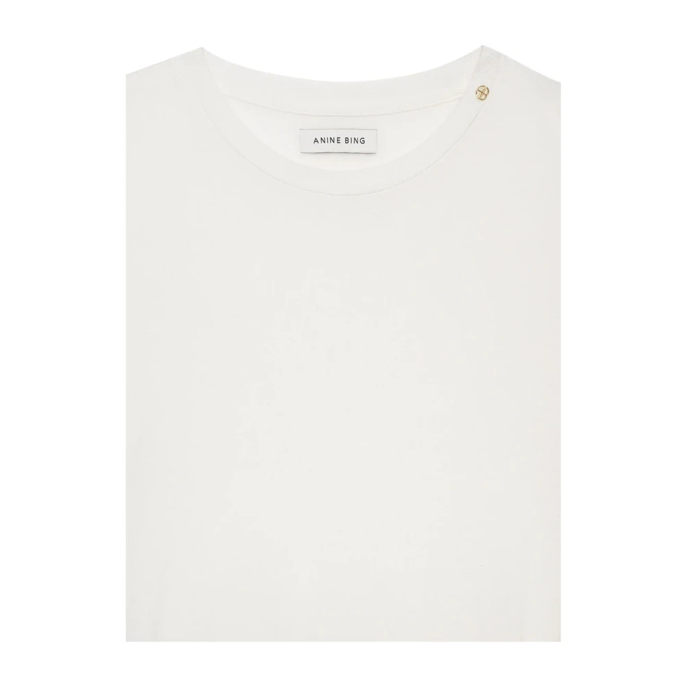 Anine Bing Witte Amani T-Shirt White Dames