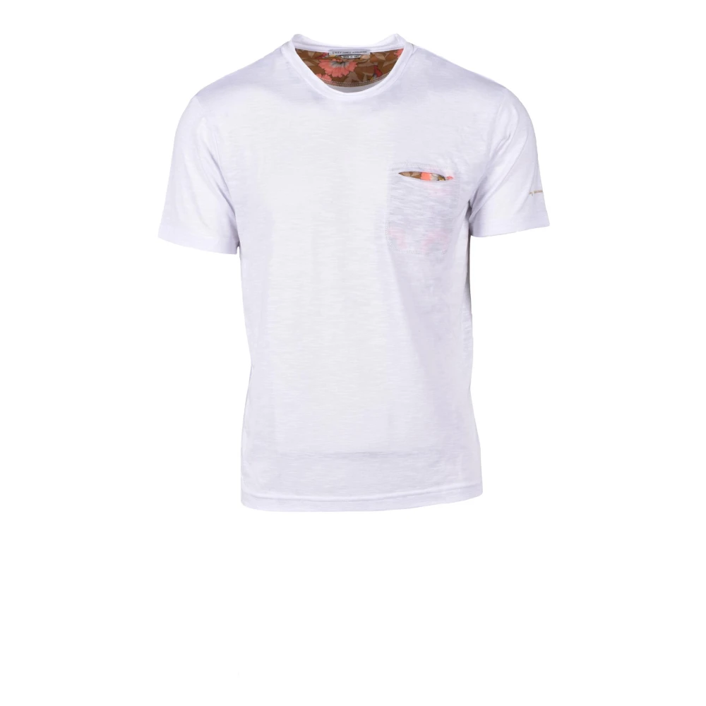 Daniele Alessandrini Grijze T-shirt met polyestermix White Heren