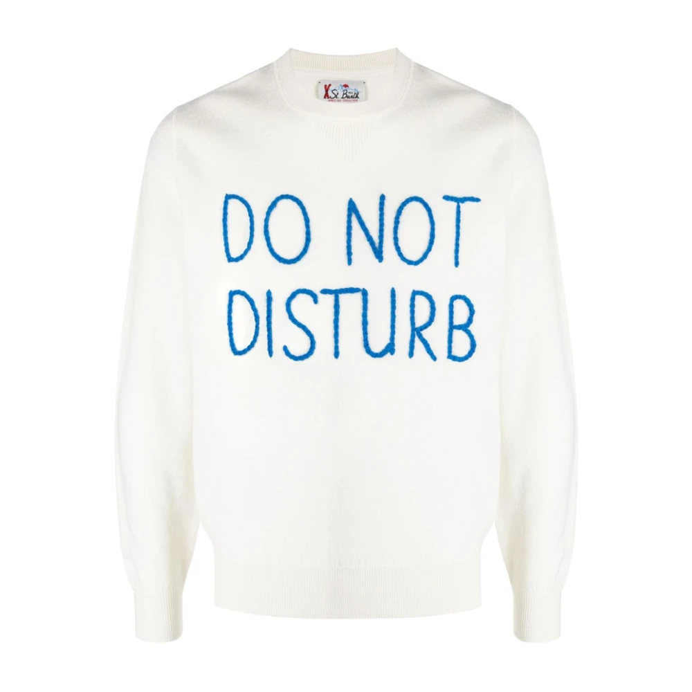 MC2 Saint Barth Witte Sweaters Do Not Disturb White Heren