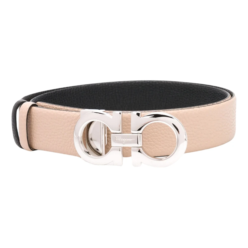 Salvatore Ferragamo Elegant New Bisque Leren Riem Pink Dames