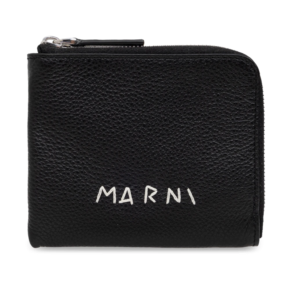 Marni Uomo Nero Portafoglio Con Logo