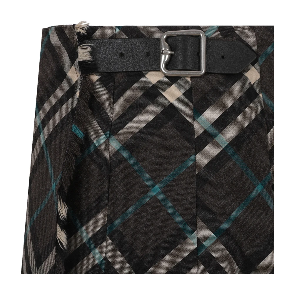 Burberry Geruite Patroon Mini Rok Multicolor Dames