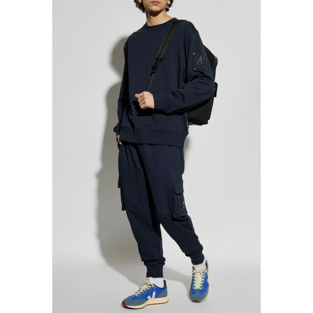 Moose Knuckles Cargo-stijl sweatpants Blue Heren