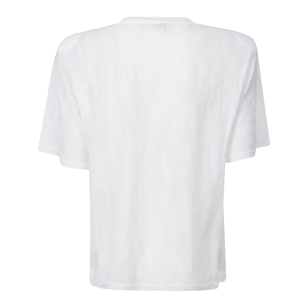 IRO Gestructureerd T-shirt met halve mouwen White Dames
