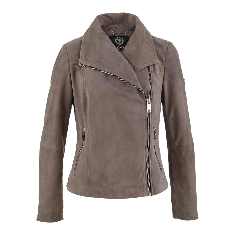 Carlo Colucci Women's Gray Leather Jacket - Leather Jackets - Xl - Jackets