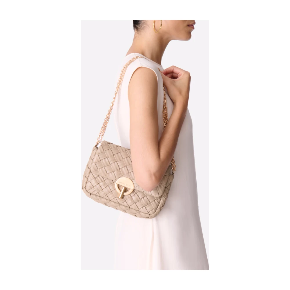 Vanessa Bruno Gewatteerde Leren Maantas Beige Dames