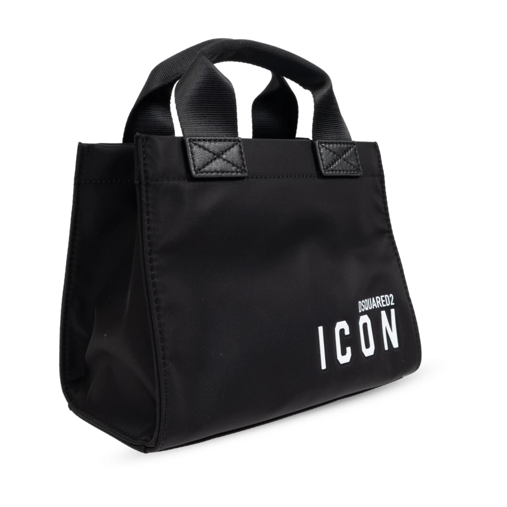 Dsquared2 Handtas met bedrukt logo Black Dames