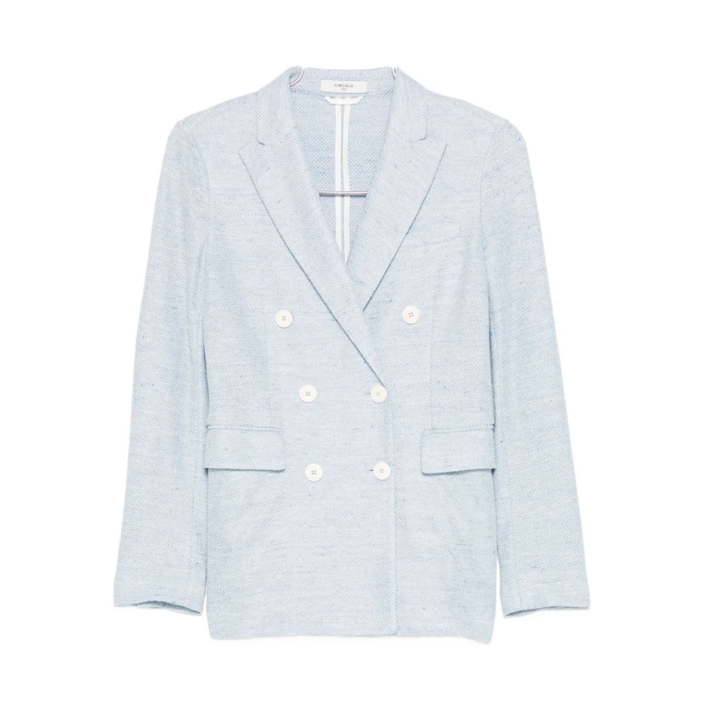 Circolo 1901 Women's Blue Double-Breasted Blazer