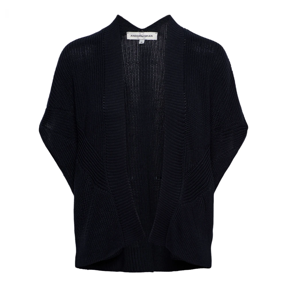 &Co Woman Trui met kabelbreipatroon Blue Dames