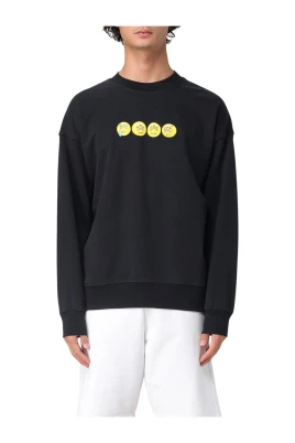 Emoticon-tryckt sweatshirt