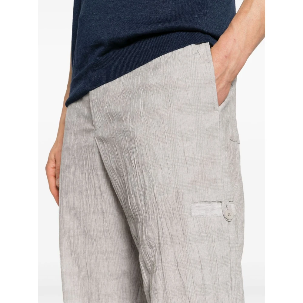 Emporio Armani Straight Trousers Gray Heren