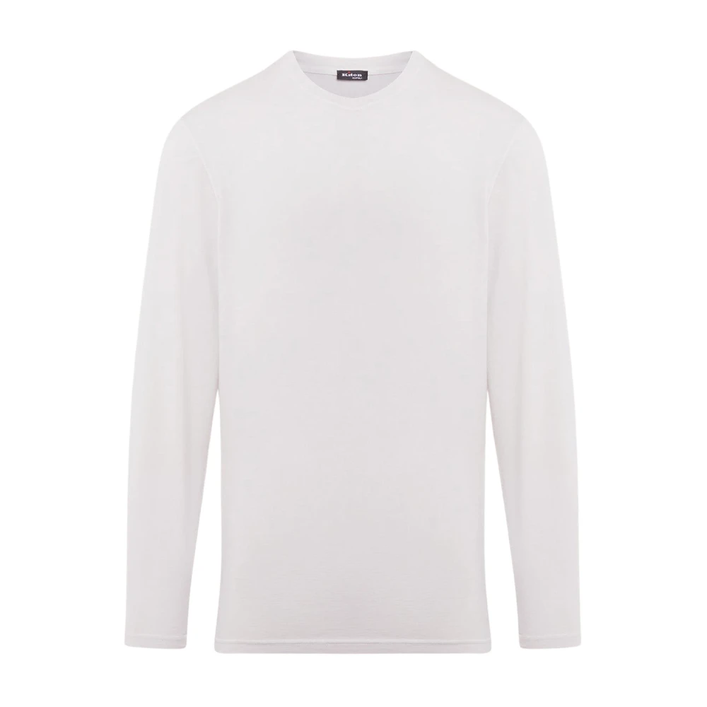 Kiton Witte Katoenen Trui Lange Mouw White Heren