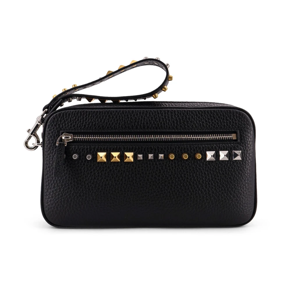 Valentino Garavani Men's Black Clutches, One Size, Pouch