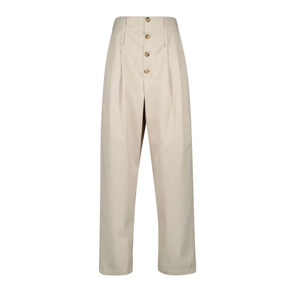 Moschino Hoge taille geplooide broek Beige Dames