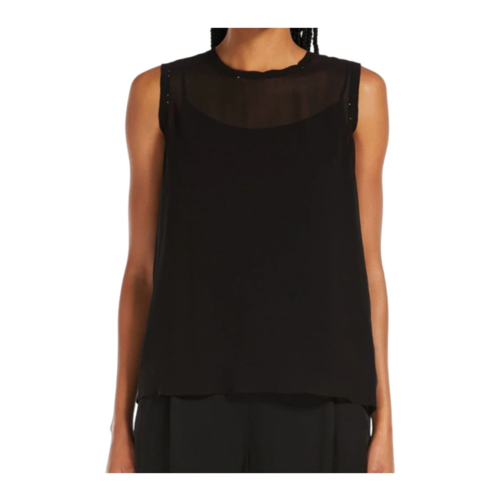 Max Mara Studio Zwarte Studio Top Latino Stijl Black Dames
