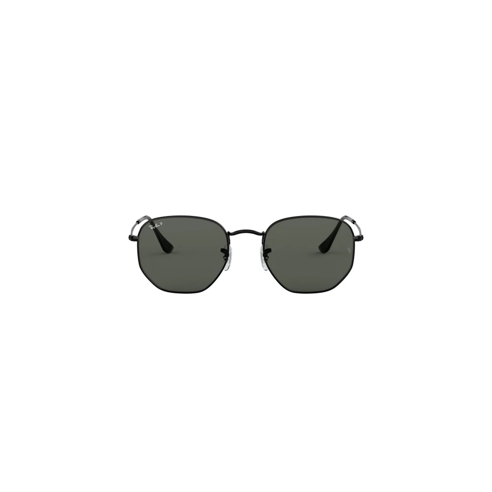 Ray-Ban Men's Black Sunglasses, 51 Mm, Hexagonal Flat Lenses Sunglasses