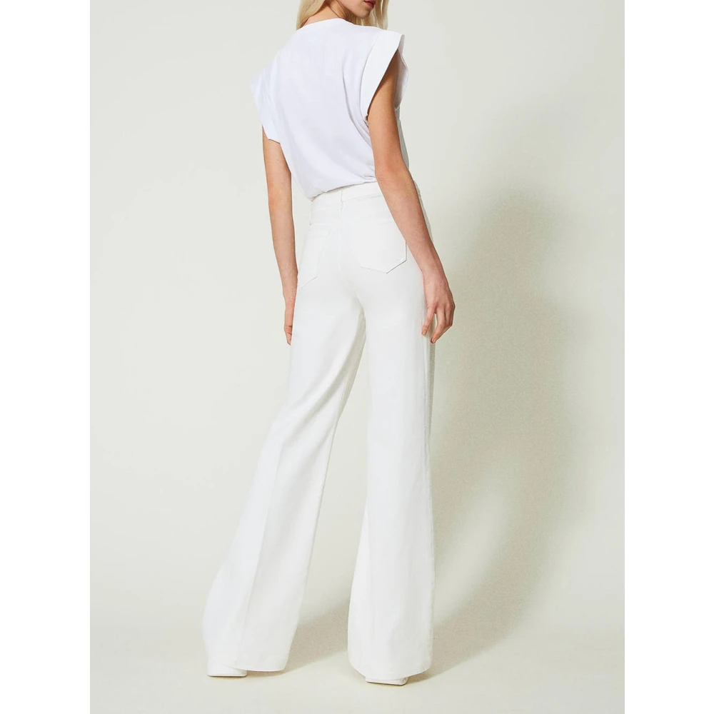 Twinset Wide Trousers White Dames