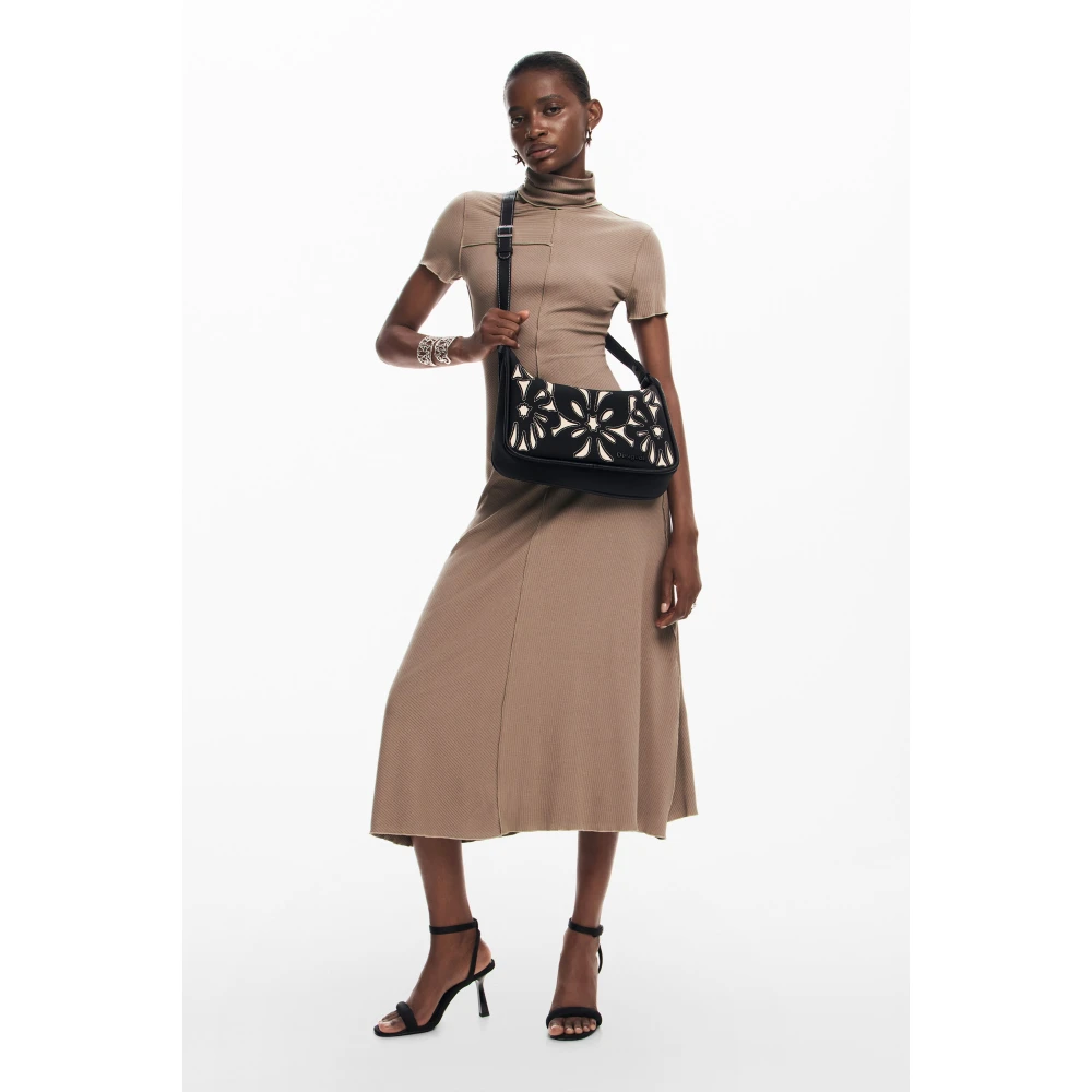 Desigual Zwarte ritssluiting handtas Black Dames