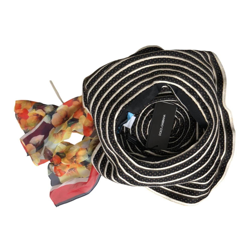Dolce & Gabbana Multicolor breedgerande zonnehoed Multicolor Unisex