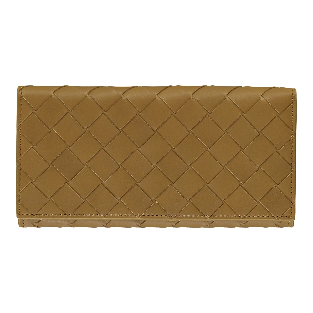 Bottega Veneta Leren Portemonnee met Kaartsleuven Brown Heren