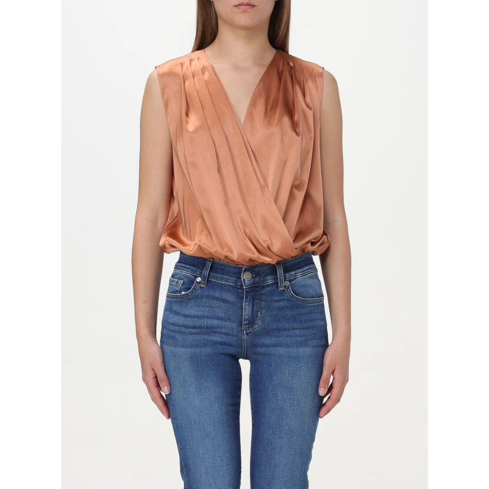 pinko Satin Stretch Bodywear Brown Dames