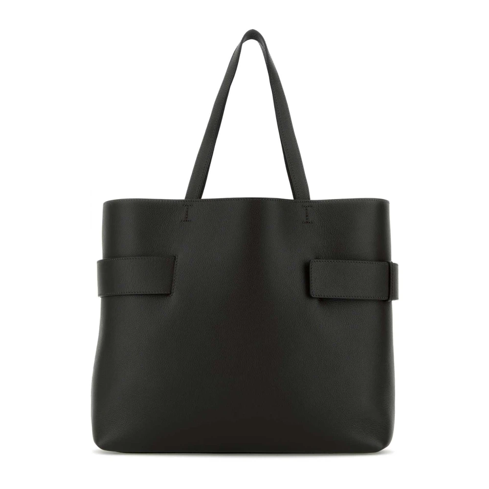 alexander mcqueen Zwarte leren T-Bar winkeltas Black Dames