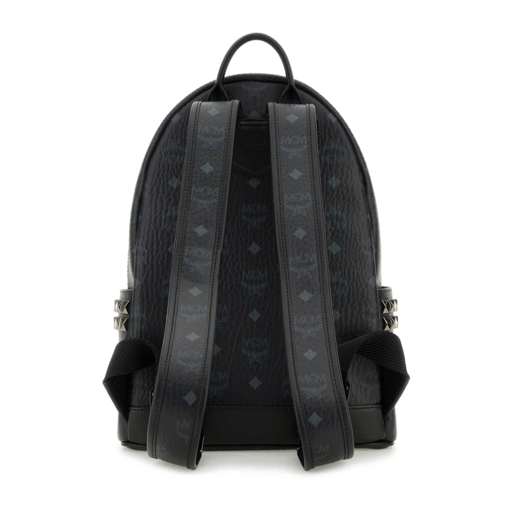 MCM Stijlvolle bedrukte canvas rugzak Black Dames
