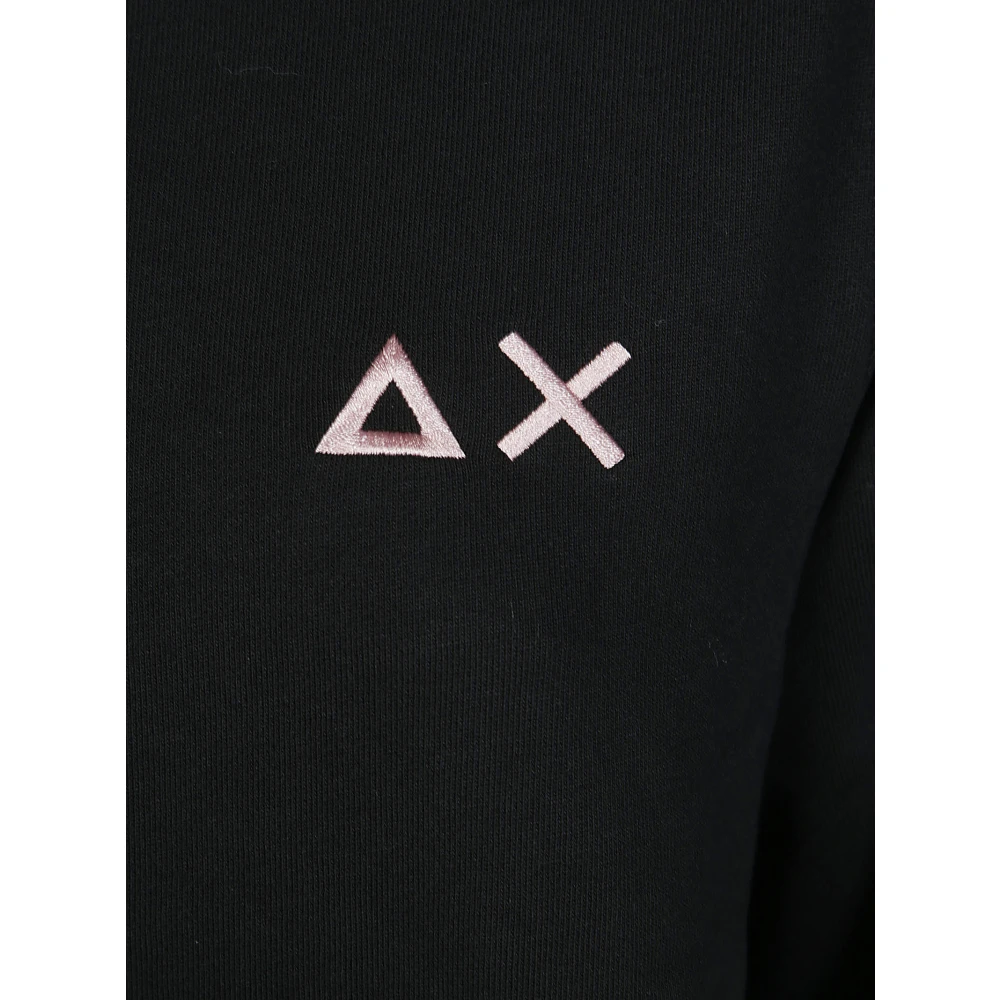 Sun68 Katoenen Ronde Hals T-shirt Black Dames